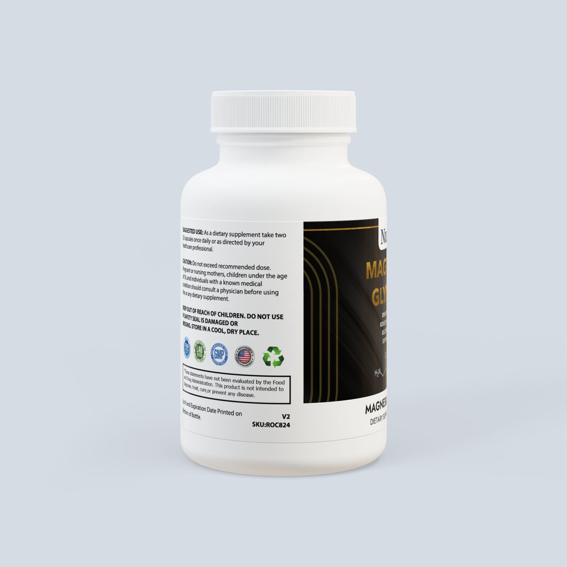 Nutritia VD Magnesium Glycinate | High-Quality Vegan Performance Supplement | 60 Capsules