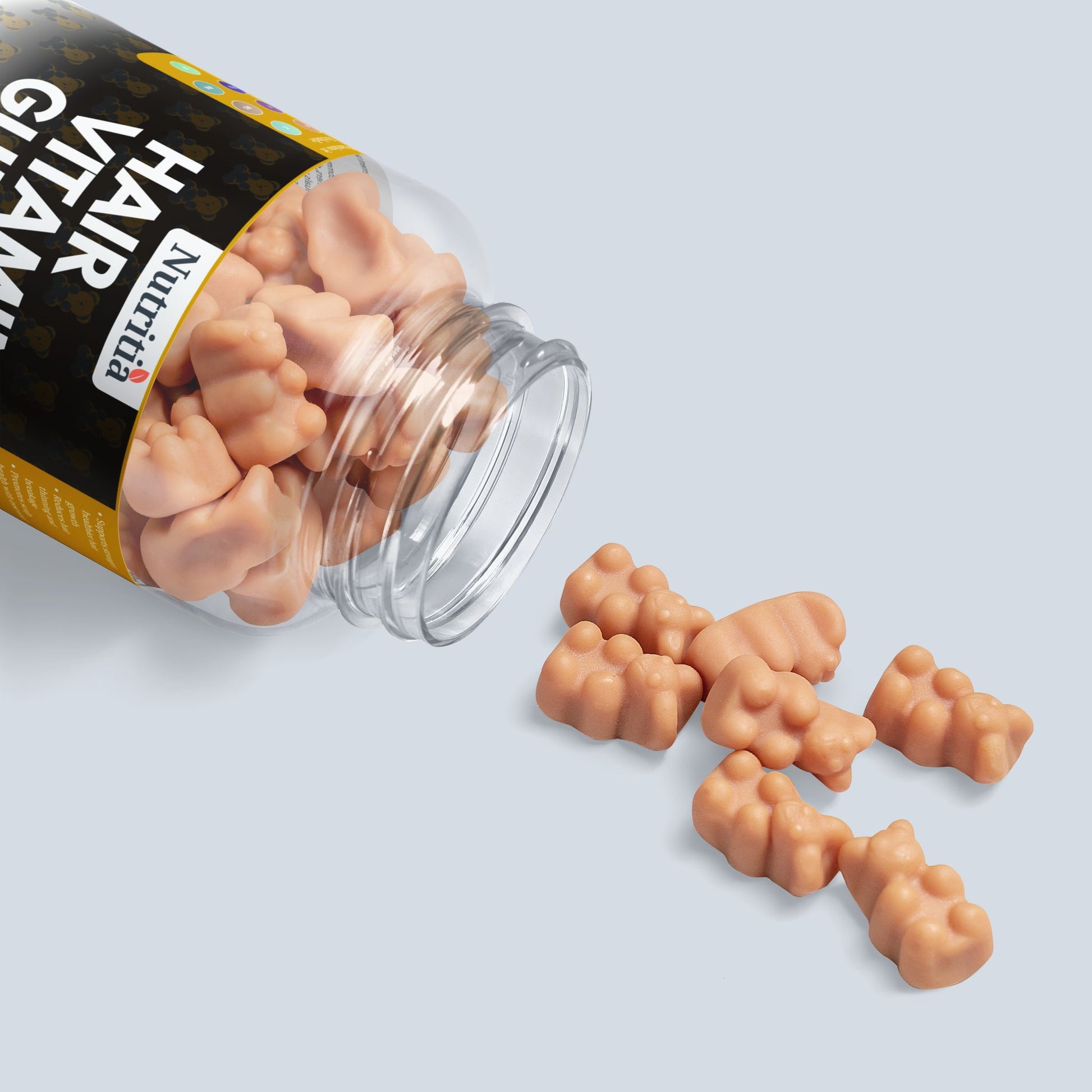Nutritia VD Hair Vitamin Gummies | Biotin & Multivitamin Blend for Hair Growth (60 Gummies)