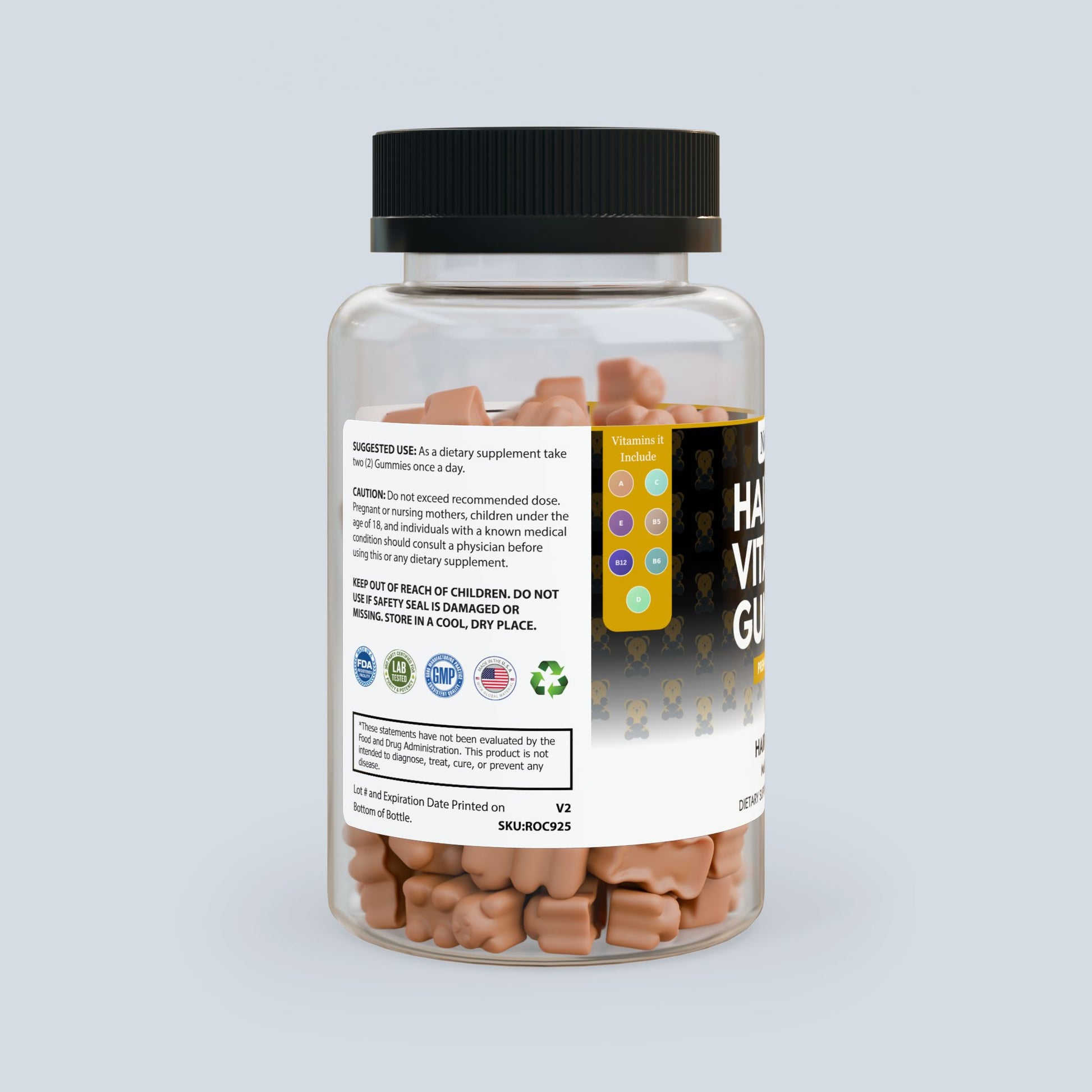 Nutritia VD Hair Vitamin Gummies | Biotin & Multivitamin Blend for Hair Growth (60 Gummies)