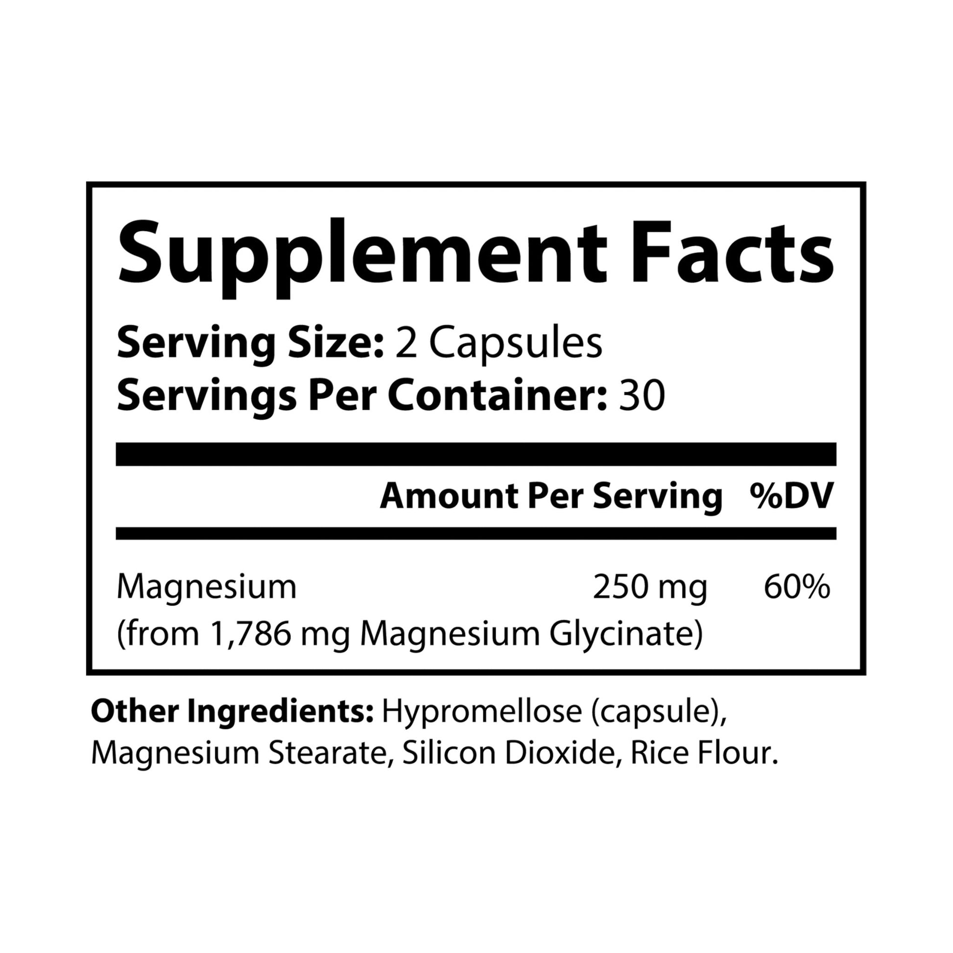 Nutritia VD Magnesium Glycinate | High-Quality Vegan Performance Supplement | 60 Capsules