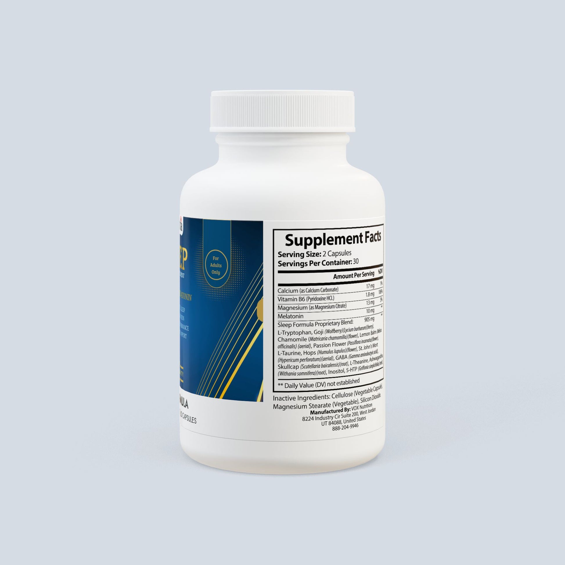 Nutritia VD Sleep Supplement | Supports Natural Sleep & Recovery | 60 Capsules
