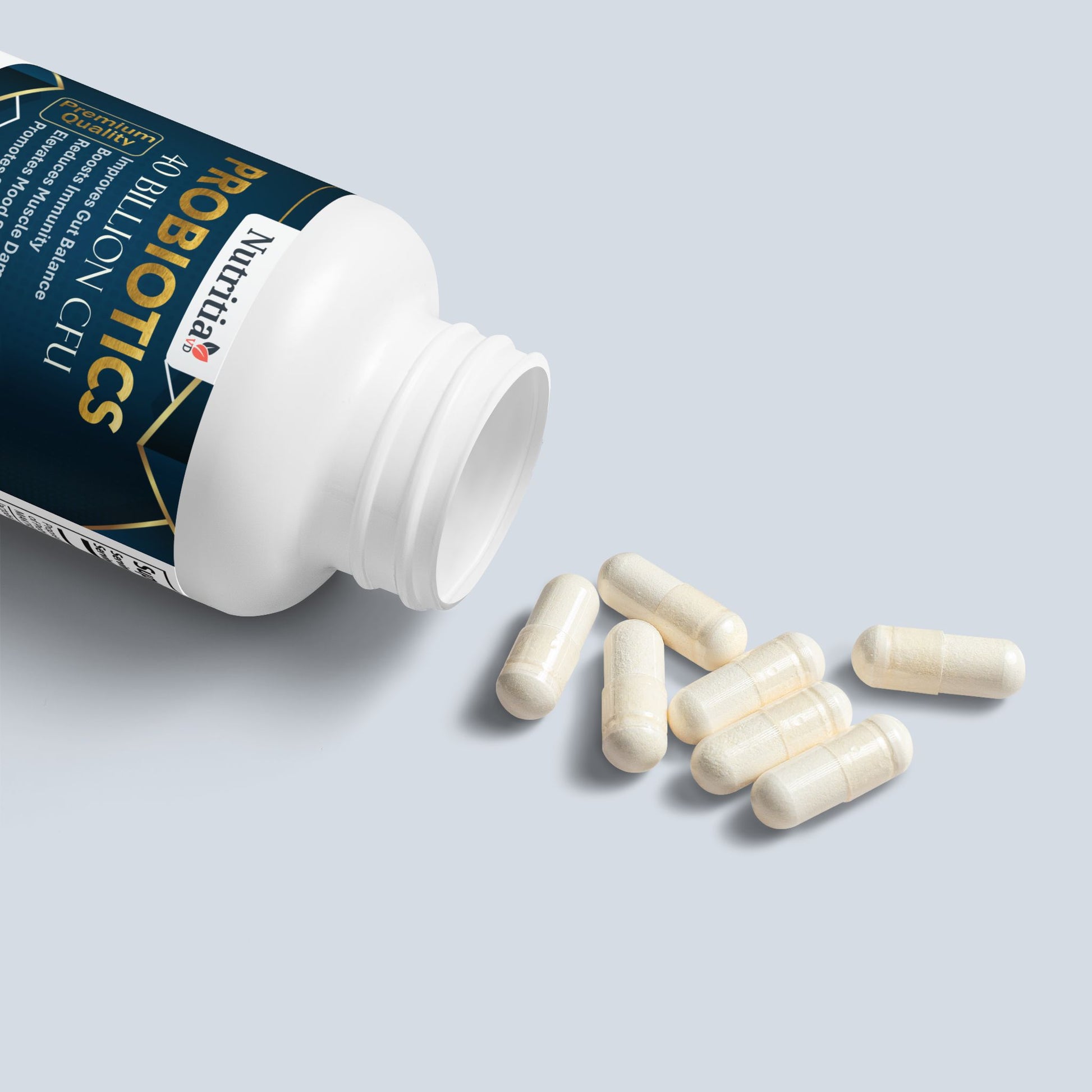 Nutrita VD Probiotic Capsules 40 Billion CFU with MAKTREK® Bi-Pass Technology | 60 Capsules