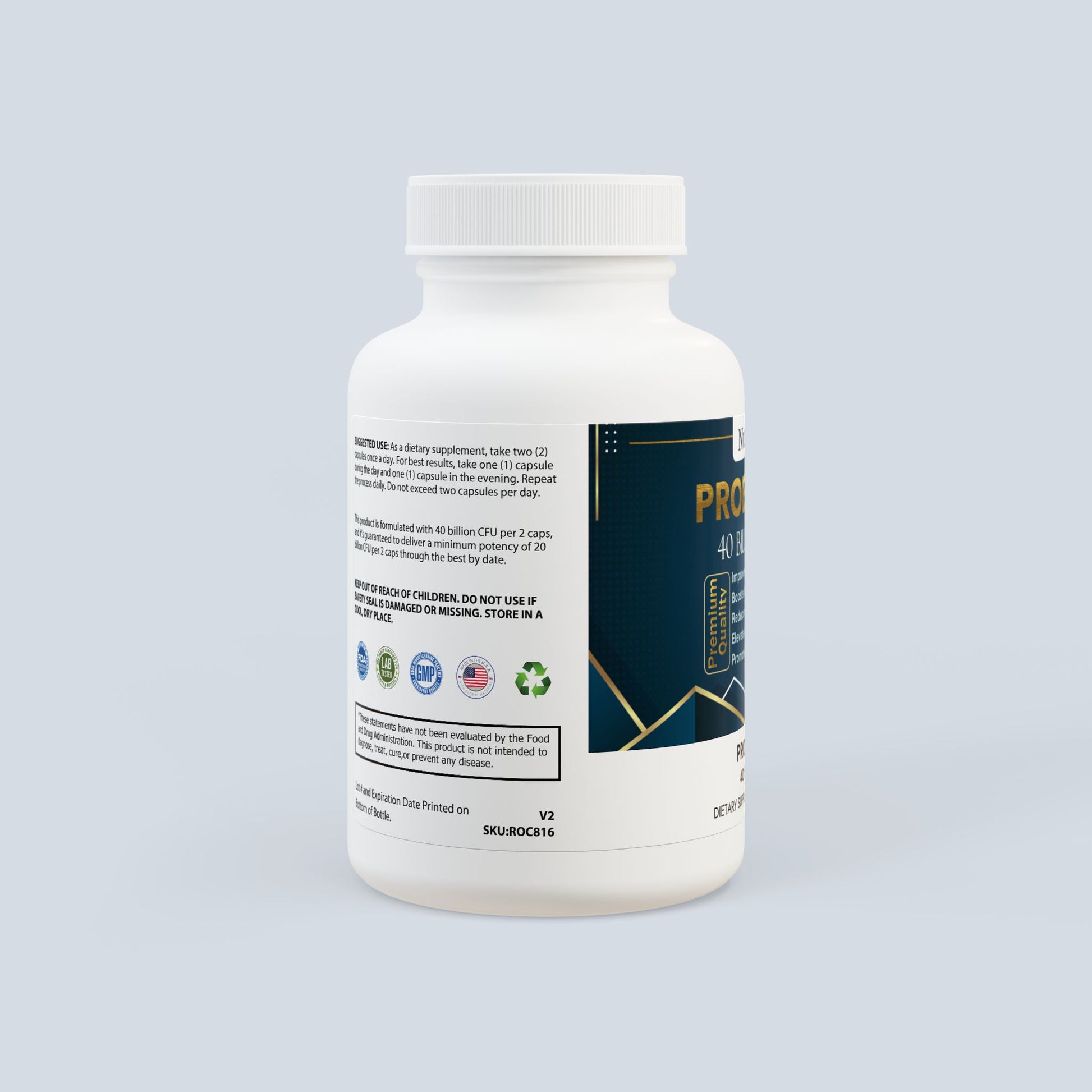Nutrita VD Probiotic Capsules 40 Billion CFU with MAKTREK® Bi-Pass Technology | 60 Capsules