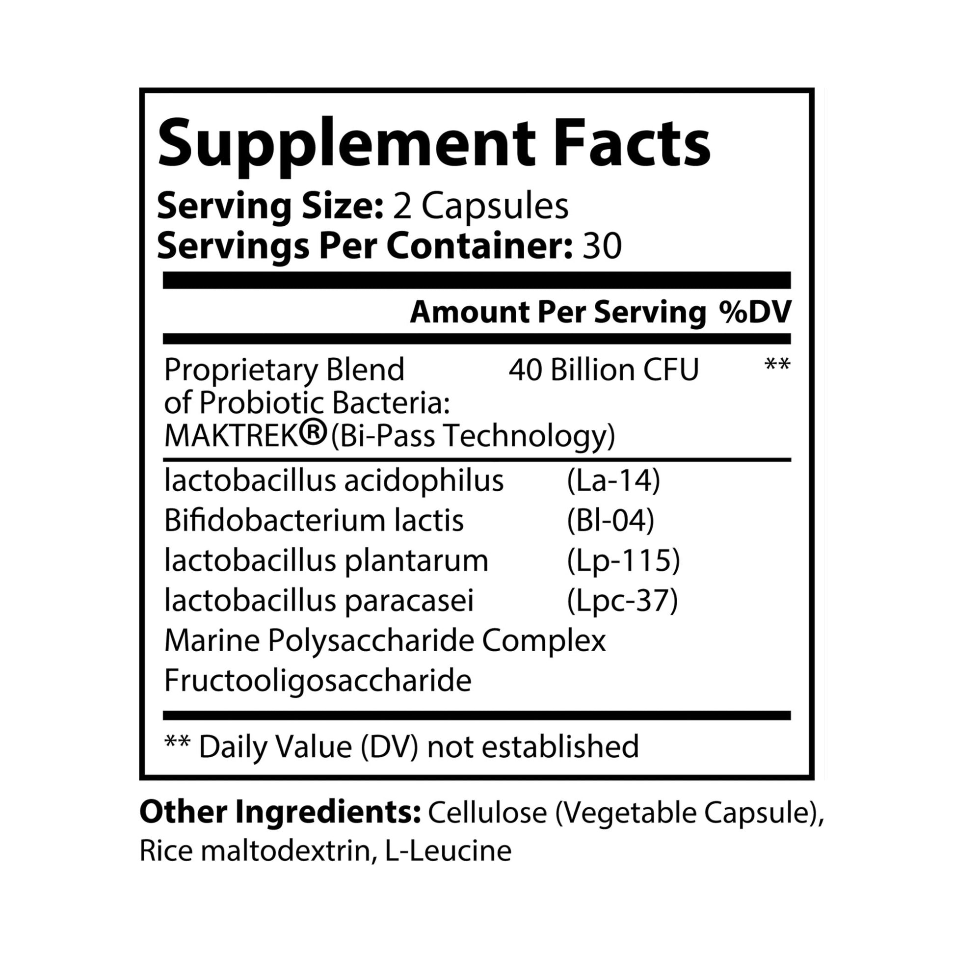 Nutrita VD Probiotic Capsules 40 Billion CFU with MAKTREK® Bi-Pass Technology | 60 Capsules