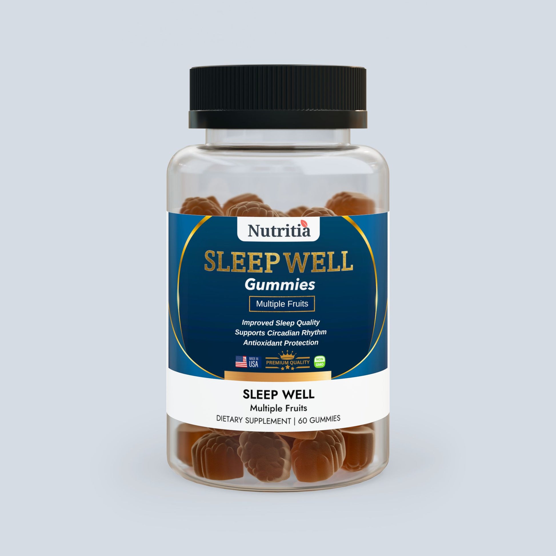 Nutritia VD Sleep Well Gummies | Natural Sleep Support (60 Gummies)