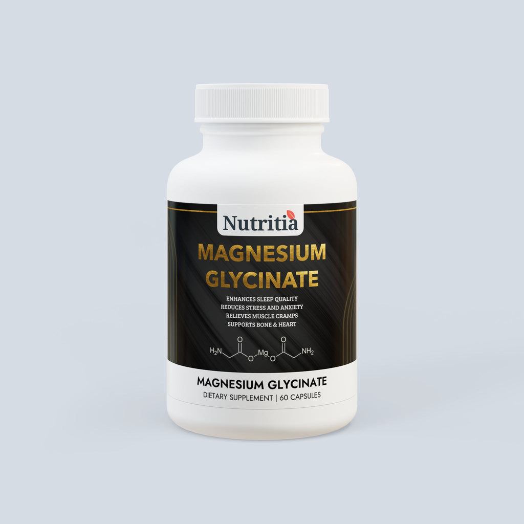 Nutritia VD Magnesium Glycinate | High-Quality Vegan Performance Supplement | 60 Capsules