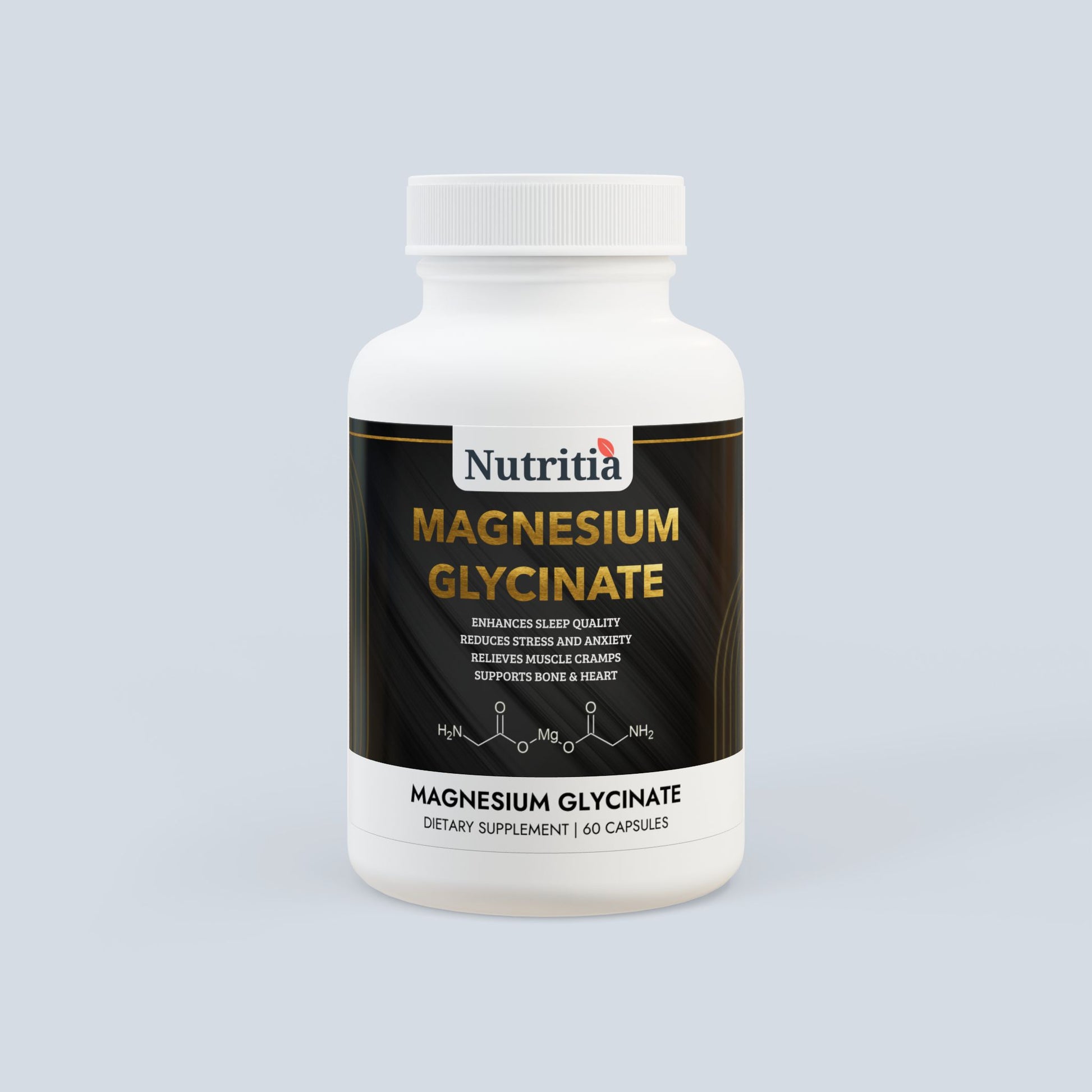 Nutritia VD Magnesium Glycinate | High-Quality Vegan Performance Supplement | 60 Capsules