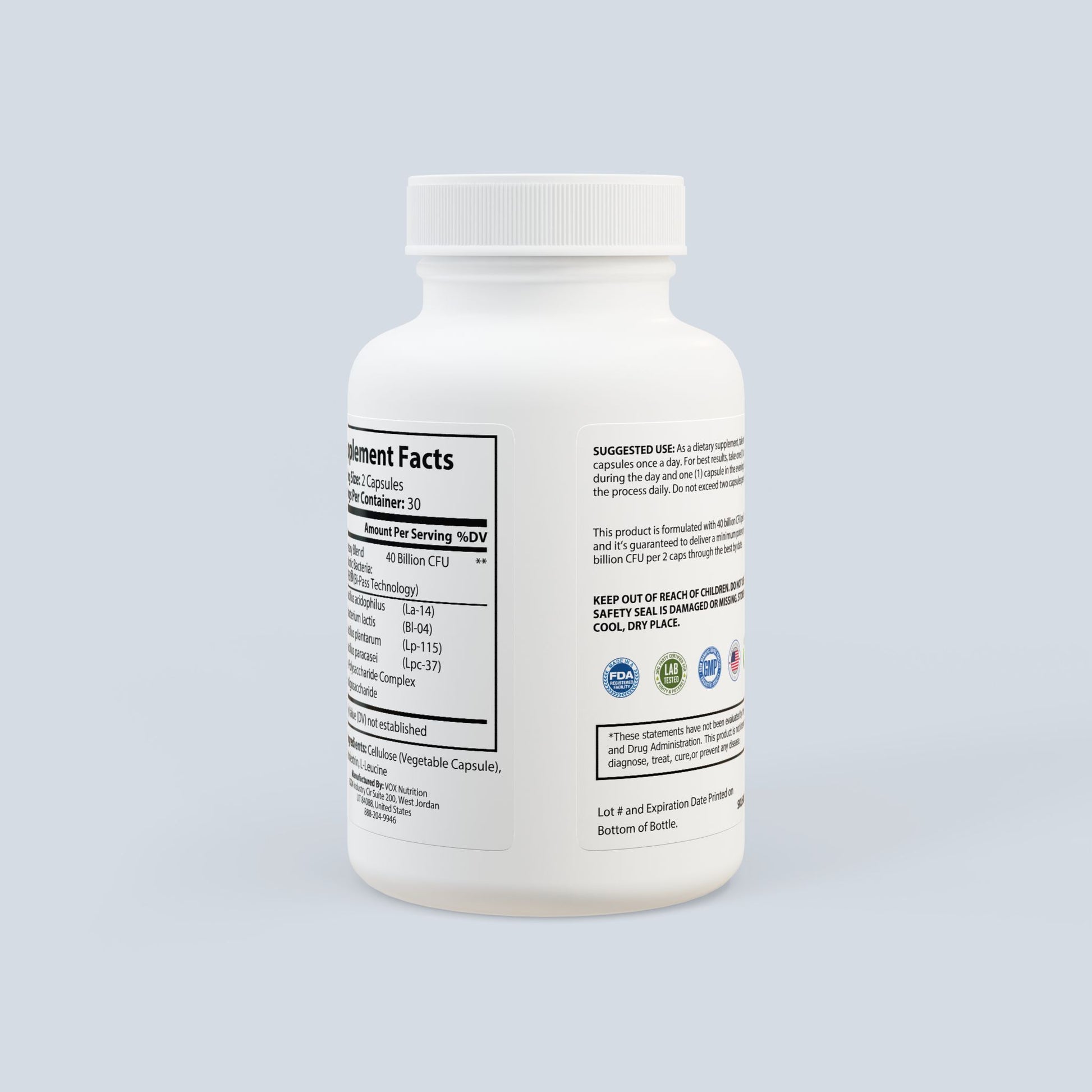 Nutrita VD Probiotic Capsules 40 Billion CFU with MAKTREK® Bi-Pass Technology | 60 Capsules