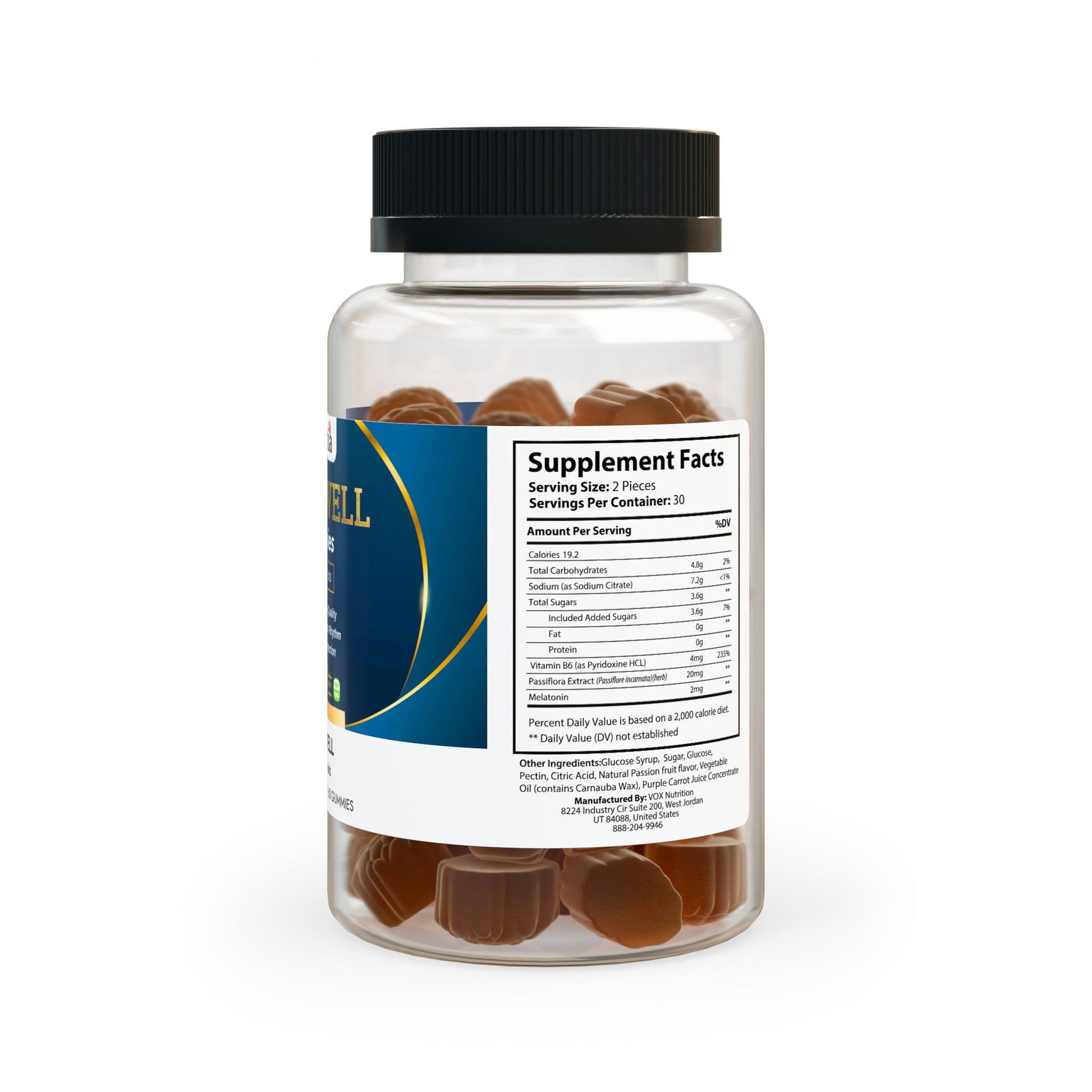 Nutritia VD Sleep Well Gummies | Natural Sleep Support (60 Gummies)